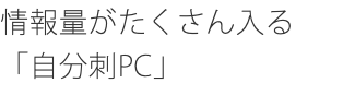 情報量がたくさん入る 「自分刺PC」